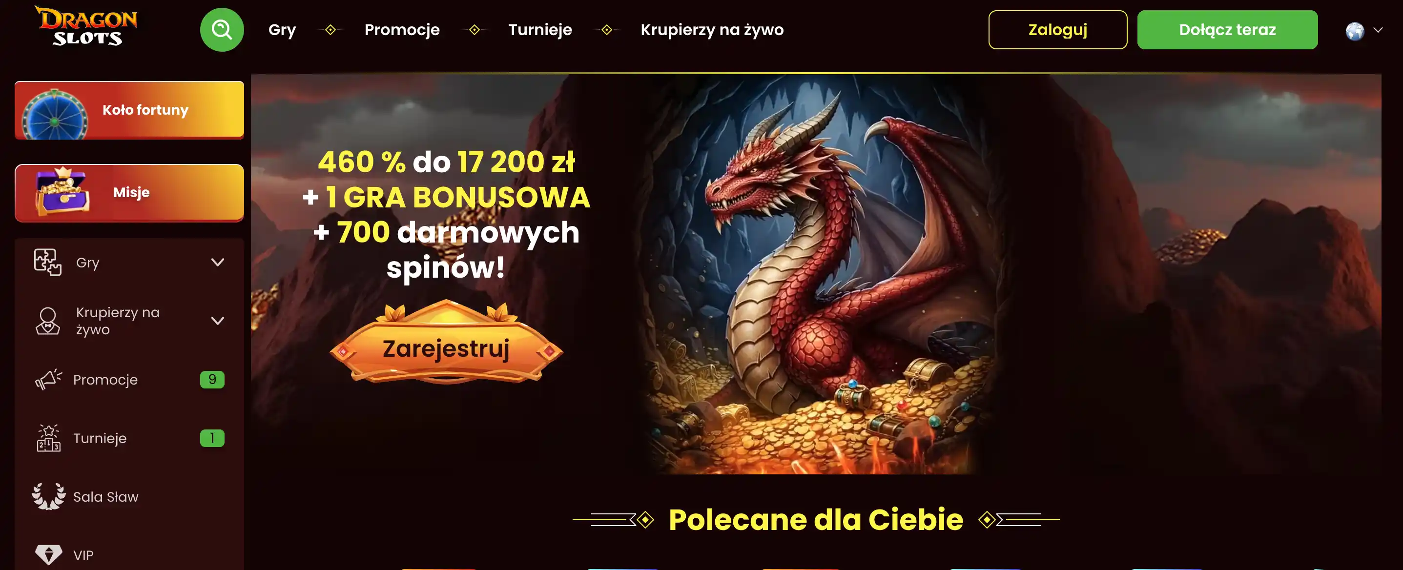 DragonSlots Casino website preview